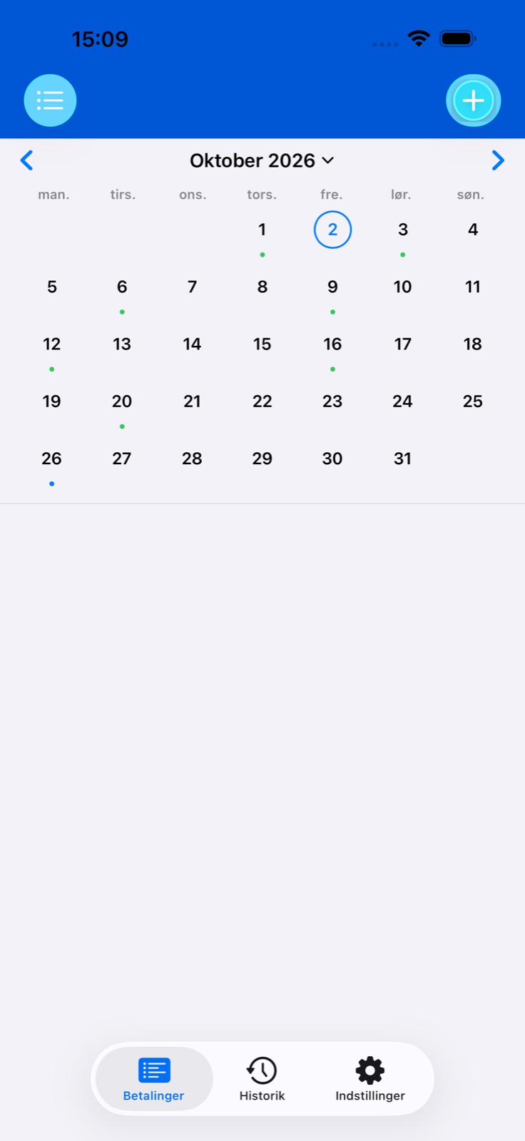 Betalingskalender