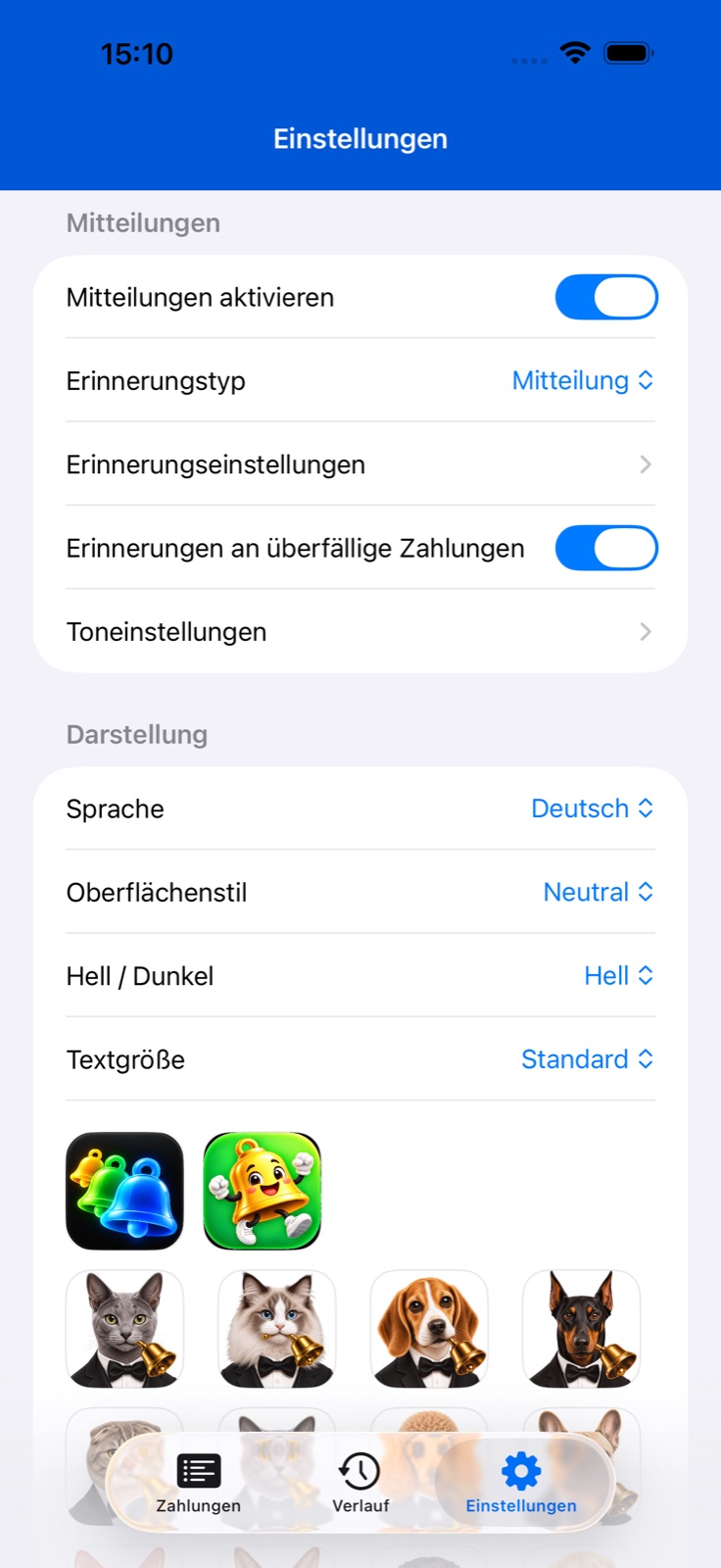 BillsOn-App-Ansicht
