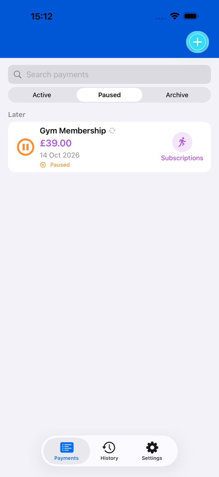 BillsOn app screen