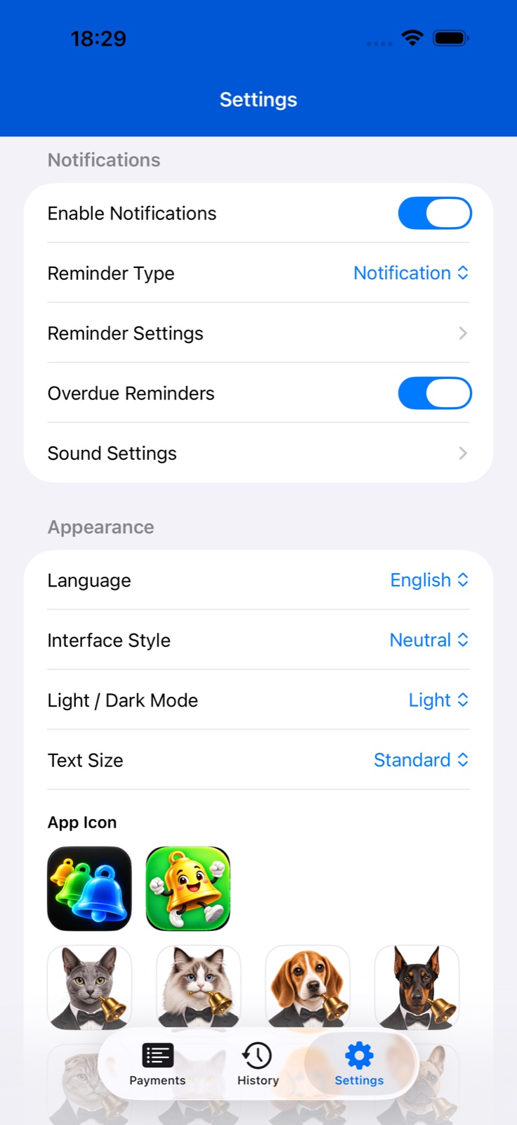 BillsOn app screen
