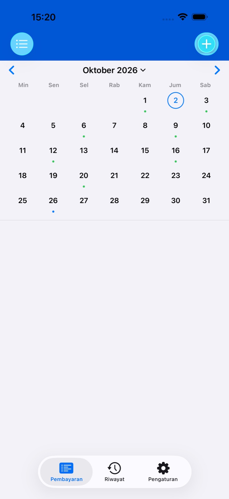 Kalender pembayaran