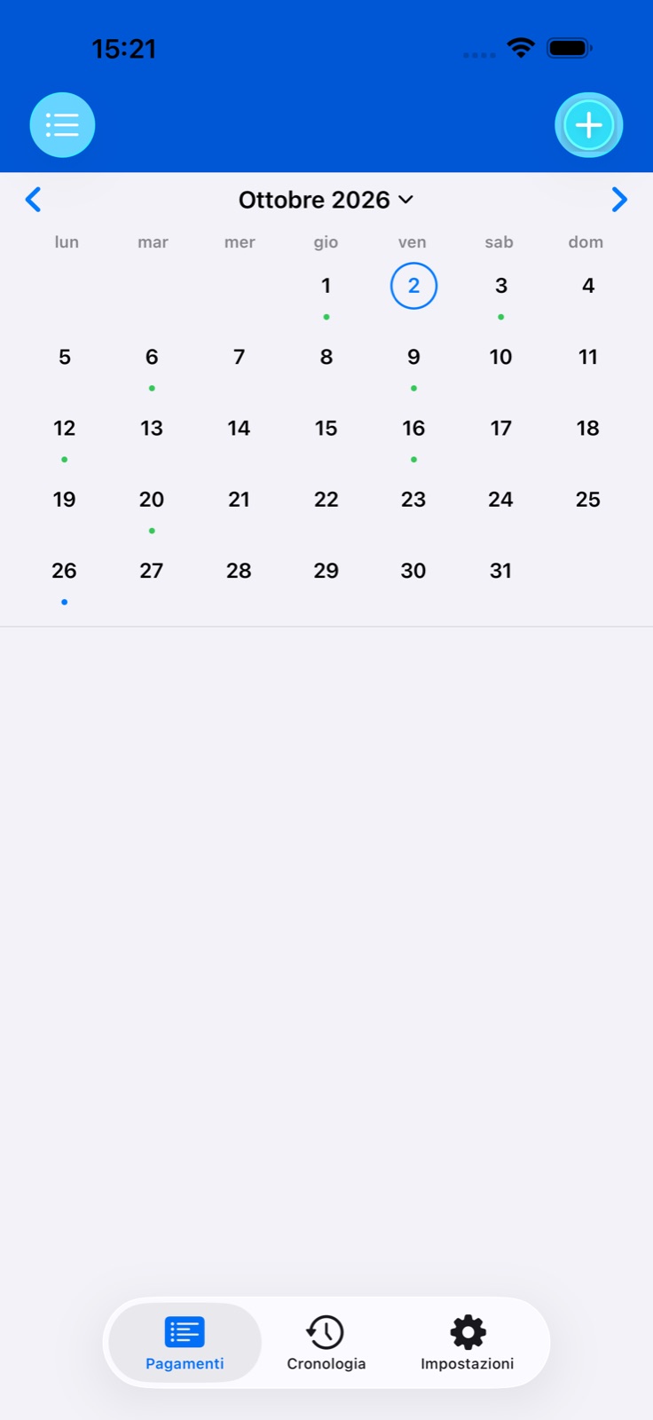 Calendario dei pagamenti