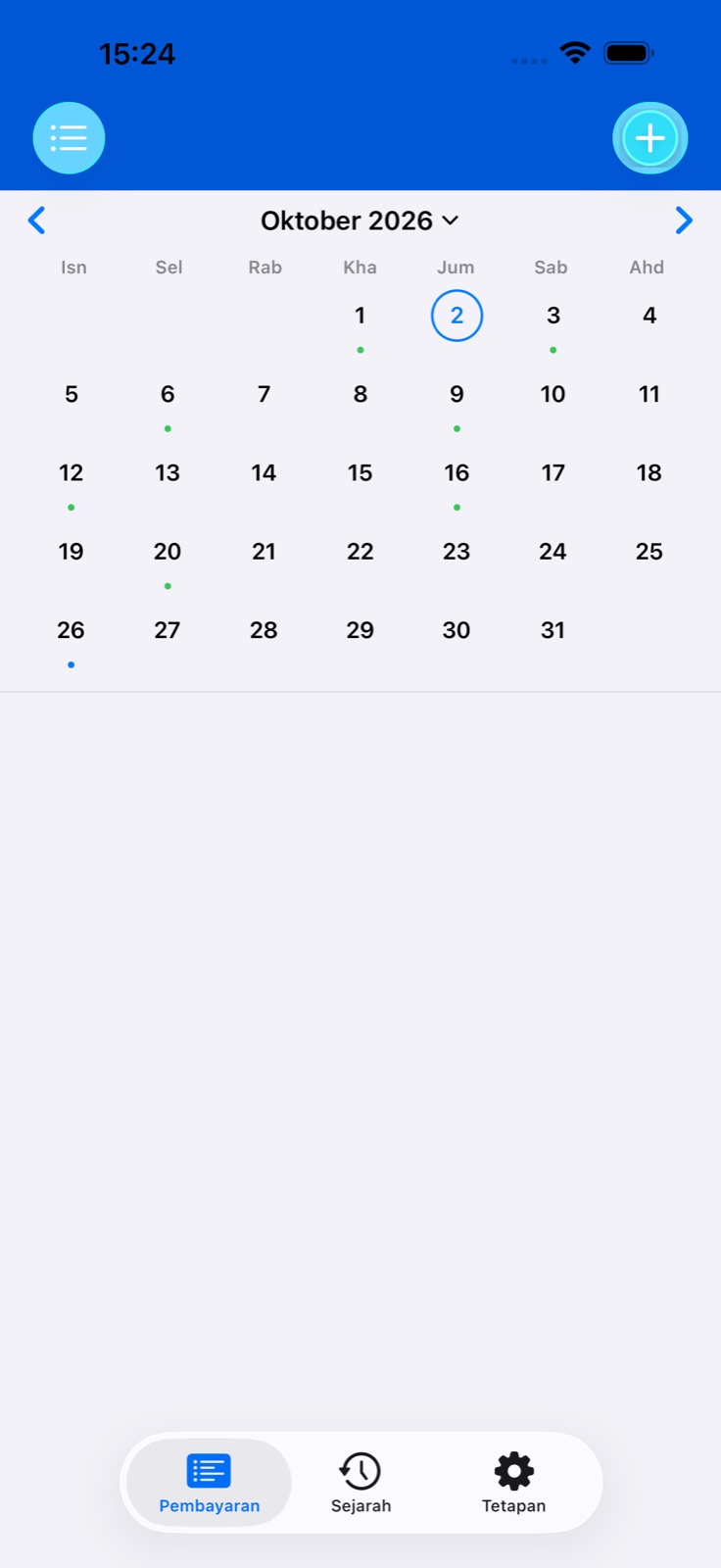 Kalendar pembayaran