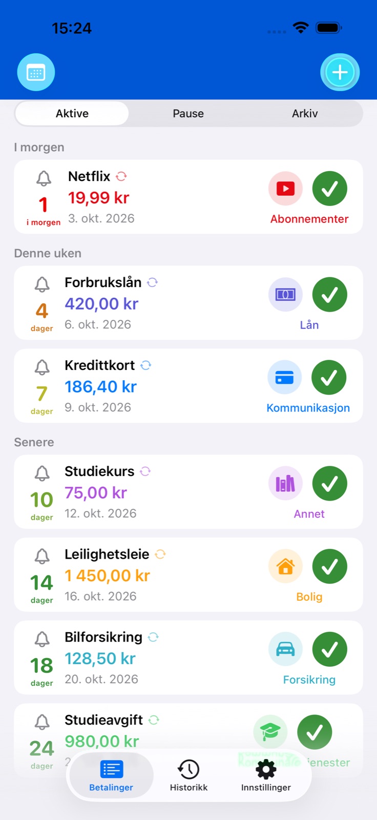 Regningspåminnelse BillsOn